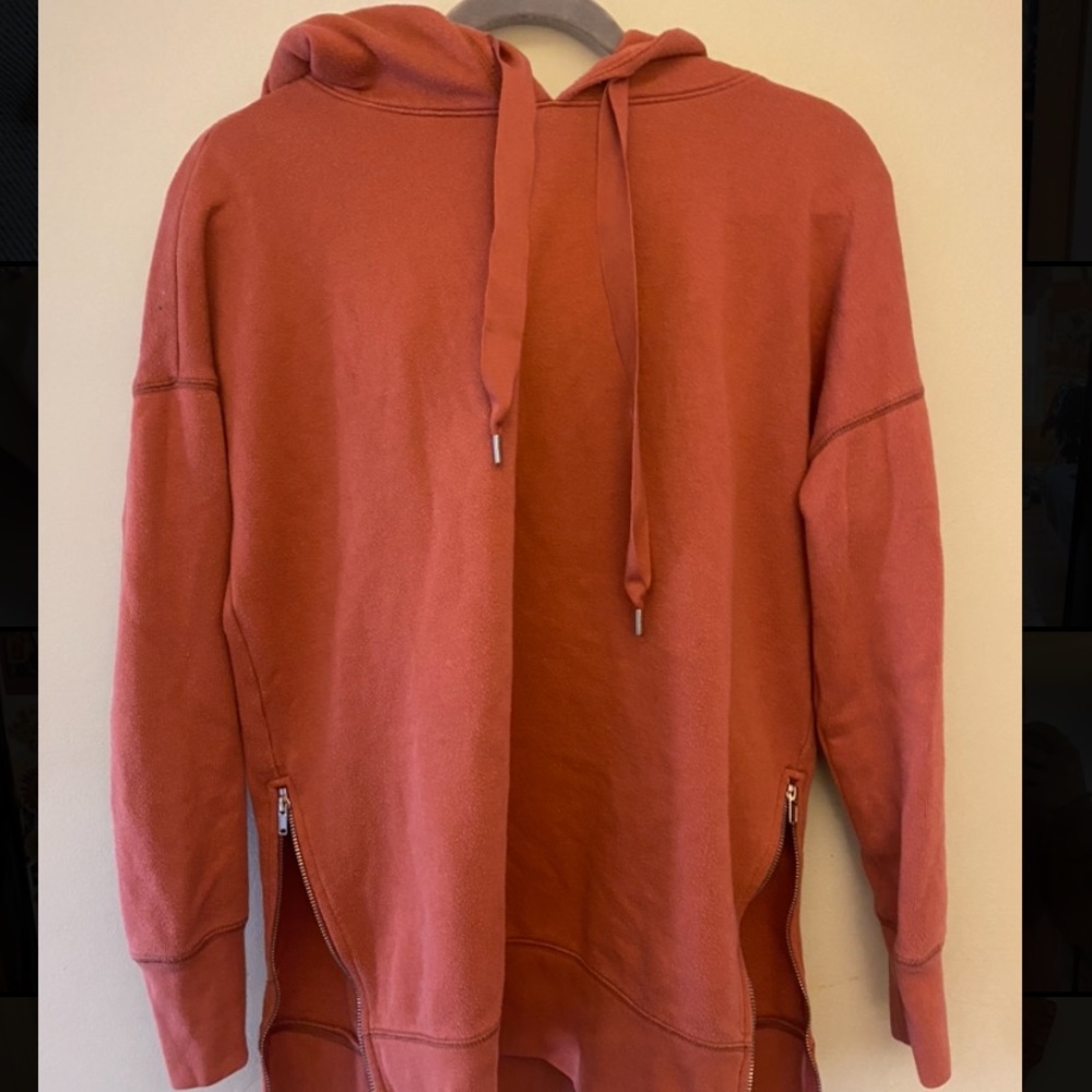 Aerie Hoodie with Ribbon Strings and Side Zippers